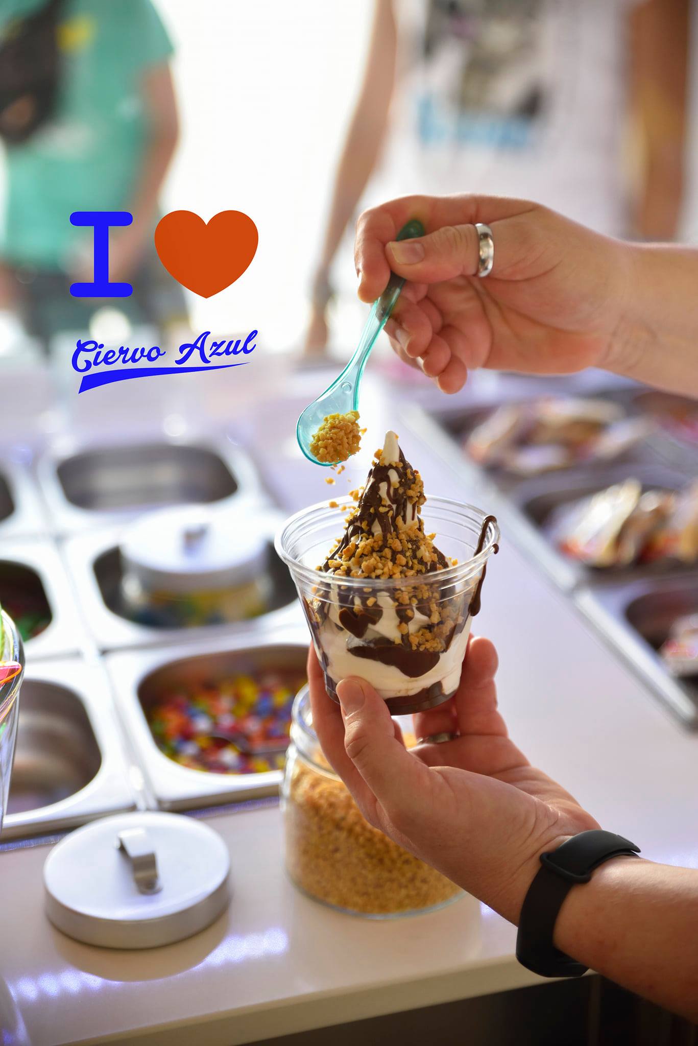 Cono de helado Ciervo Azul