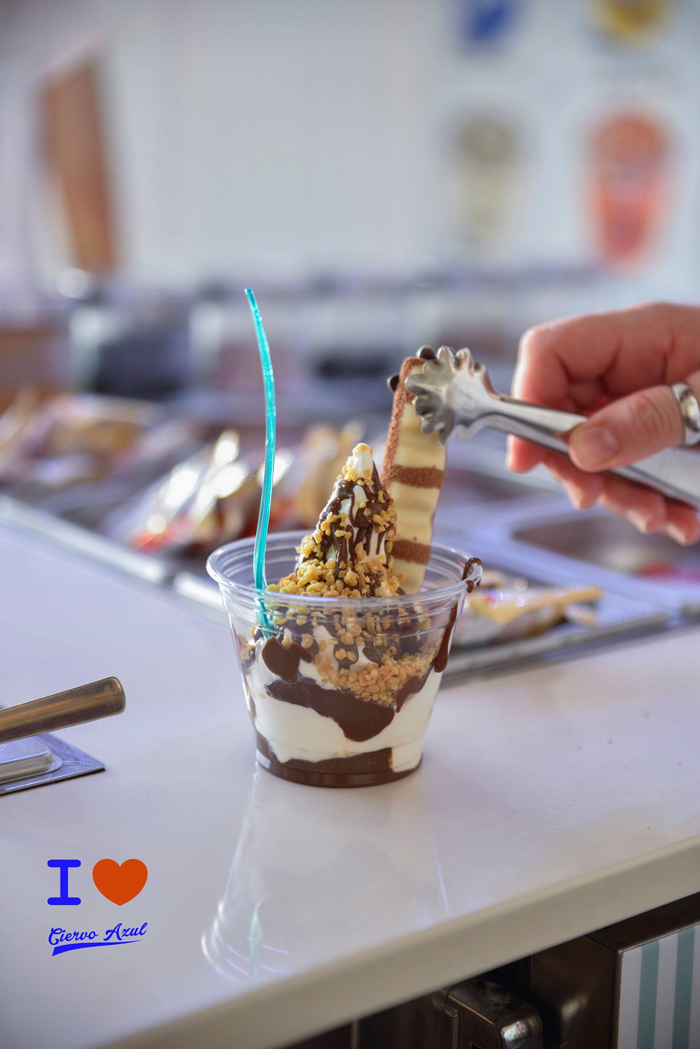 Helado de frutas Ciervo Azul